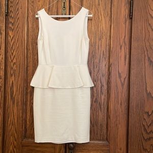 Banana Republic white peplum dress